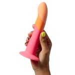 ROMP - DIZI GODEMICHET EN SILICONE AVEC VENTOUSE TRICOLÉ 18 CM